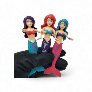Banzai Mermaid Purple Turquoise Pink Set of 3